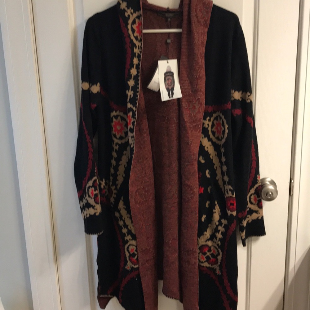 NWT hooded open sweater